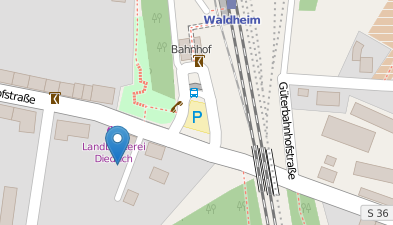 Karte Bahnhofstraße 51, 04736 Waldheim